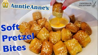 How to make Soft Pretzel Bites  Auntie Annes Pretzels Recipe [upl. by Bernelle]