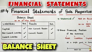 4 Financial Statements  Balance Sheet  Format  Class 11  By Saheb Academy [upl. by Daffodil]