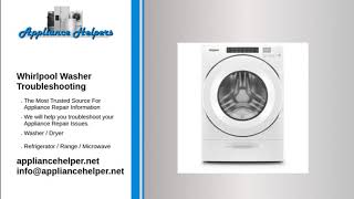 Whirlpool Washer Troubleshooting [upl. by Enylrac]