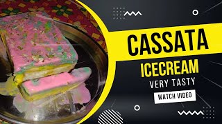 Cassata Icecream कसाटा आइसक्रीम रेसीपी it is very easy and delicious and tasty and made at home [upl. by Ellicec]