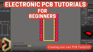 Altium Designer 20 Tutorials  How to create a PCB Footprint [upl. by Eyla355]