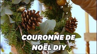 Pour votre couronne de Noël voici le plus simple et rapide des DIY [upl. by Secnarf]