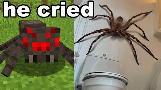 I Got My Little Brother a Minecraft Spider in Real Life [upl. by Bergren]