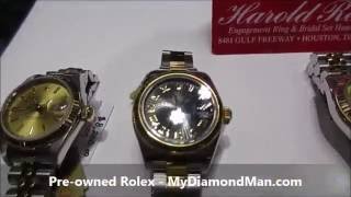 Pre Owned ROLEX WATCH HOUSTON MyDiamondMan [upl. by Samford944]