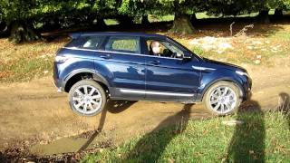 EXCLUSIVE Range Rover Evoque Test 3 Wheels at Rockingham Castle [upl. by Tyra]