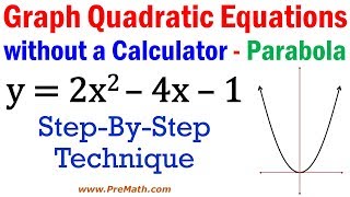 Graph Quadratic Equations without a Calculator  StepByStep Approach [upl. by Kerwon951]