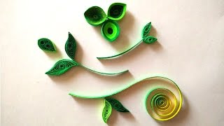 How To Make Quilled Leaves Using Paper Art Quilling [upl. by Bourne]