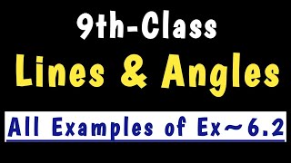 9thClassLines amp AnglesAll Examples of Ex62  CBSE [upl. by Juni212]