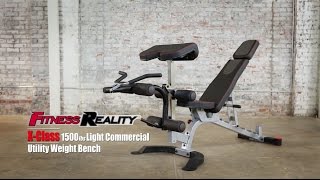 2862  Fitness Reality XClass 1500lb Weight Bench with Preacher Curl amp Leg Developer Attachment [upl. by Zenia235]