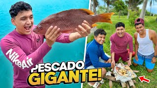 COCINANDO UN PESCADO GIGANTE en LA PLAYA en EL SALVADOR con RescateyPesca [upl. by Leonardo]