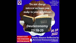 Presbyterian Church of Ghana PCG Almanac  Todays Word by Reverend Emmanuel Omari 26072022 [upl. by Anatniuq]