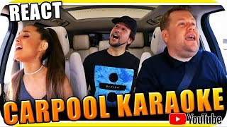 Ariana Grande amp James Corden KARAOKE  Marcio Guerra Reagindo React Reação [upl. by Nibroc361]