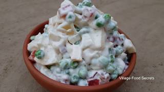 Russian Salad Recipe by Mubashir Saddique  Village Food Secrets [upl. by Ycat]