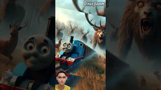 Thomas train is being chased by a herd of Ghost Deer train keretaapi [upl. by Henka]