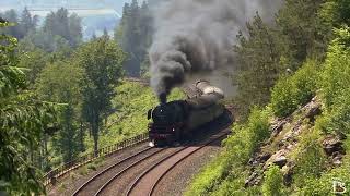 Dampflok 01 118 im Schnellzugtempo und 01 180 zurück auf der Schiefen Ebene [upl. by Domenech769]