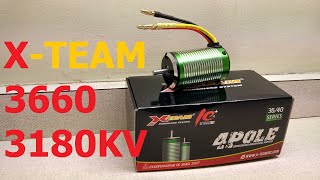 MTT EP12 X Team 3660 3180KV Brushless Motor Real KV [upl. by Nairbal]