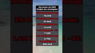 Das kostet den Arbeitgeber ein 520€ Minijob [upl. by Furgeson813]