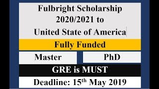 Fulbright Scholarship 2020 to US  Complete Video Application Submission [upl. by Cerellia]