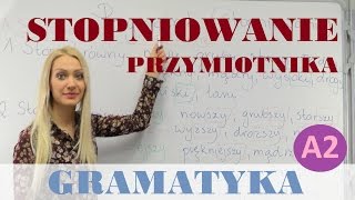 Polish for foreigners  stopniowanie przymiotnika [upl. by Ainessey]