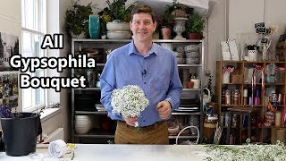 How To Make Gypsophila Bride Or Bridesmaid Bouquet [upl. by Aened622]