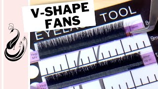 EASY FANNING LASHES  Tips amp Tricks to getting that V SHAPE for Lashes  Thinner Base amp Wider Fans [upl. by Pages161]