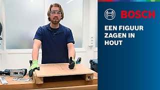 Hoe dan Een figuur zagen in hout met de Bosch Professional decoupeerzaagbladen [upl. by Ydissak]