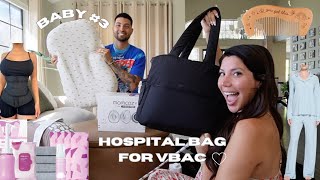 PACKING OUR HOSPTIAL BAGS FOR VBAC AFTER 2 C SECTIONS [upl. by Reave598]