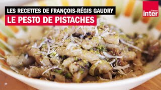 Pesto de pistaches  les recettes italiennes de FrançoisRégis Gaudry avec Alessandra Pierini [upl. by Alliuqet]