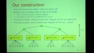 Optimal Verification of Operations on Dynamic Sets Crypto 2011 [upl. by Ddot]