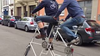 Tandem Tall Bike Fail [upl. by Polish294]