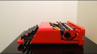 Olivetti Valentine Typewriter HD Sound [upl. by Suhcnip]