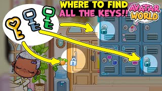 WHERE to find all the keys in avatar world avatar world secrets [upl. by Quentin]