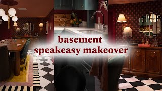 Basement Game Room Makeover Cool Speakeasy Vibe [upl. by Basso]