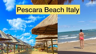 Firstday in Pescara Beach Walking Tour Pescara ItalyPescaraBeachItaly [upl. by Granniah]