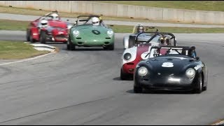 2014 HSR MITTY Porsche 356 race with Lotus 7s [upl. by Pentha]