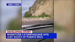 Puerto Rico earthquake 58magnitude quake strikes Puerto Rico [upl. by Nedroj369]