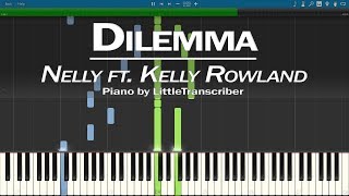 Nelly  Dilemma Piano Cover ft Kelly Rowland Synthesia Tutorial by LittleTranscriber [upl. by Trager200]