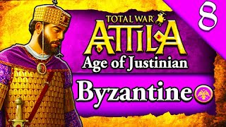 CONQUERING THE MOORS amp ROMANS Total War Attila Age of Justinian 555 AD Byzantine Campaign 8 [upl. by Eimar945]