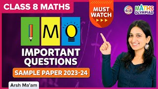 IMO  Important Math Olympiad Questions  Official Sample Questions 202324  Class 8 [upl. by Bensen]