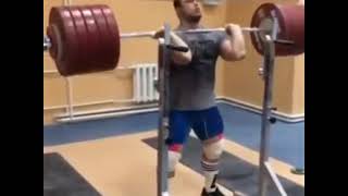 Ilya Ilyin  290 kg Front Squat [upl. by Annahavas]