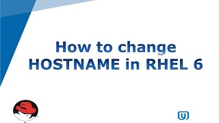 How to change hostname in RHEL 6 [upl. by Aicerg]