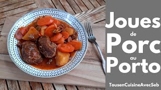 JOUES de PORC au PORTO et CHORIZO Tous en cuisine avec Seb [upl. by Cher]