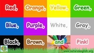 The Colors Song  Learn the Colors  Colours  LEARN ENGLISH with Natural English  LEARN VOCABULARY [upl. by Kristal]