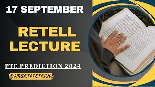 PTE Retell Lecture  September 2024  MUST PRACTICE [upl. by Inalel]