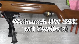 Weihrauch HW 35K mit Zweibein günstige Alternative  kleine Reparatur  HD  GermanDeutsch [upl. by Norrie964]