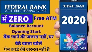 Federal bank account opening online without pan card  Federal bank zero balance account open 2021 [upl. by Barby]