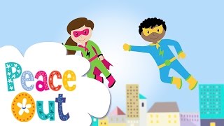 Superhero Flying Peace Out Guided Meditation for Kids  Cosmic Kids [upl. by Gimble]