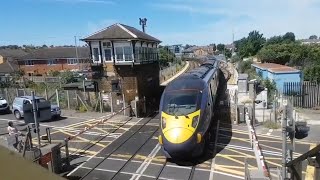 View From Footbridge Gillingham Level Crossing Kent [upl. by Urquhart]