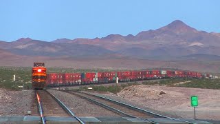 ENORMOUS 15000 FT HIGH SPEED BNSF Intermodal Double Stack Freight Trains In The California Desert 2 [upl. by Lalitta954]