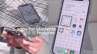 5 useful apps for student ⭐️ whats on my iPhone 12 pro IOS 15 features [upl. by Ecneitap]